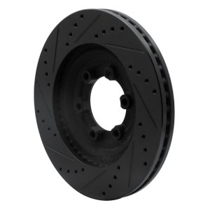 Chevrolet Colorado Brake Rotor (1) - Front Right - R1 Concepts - Drilled & Slotted - Black - `12-`18